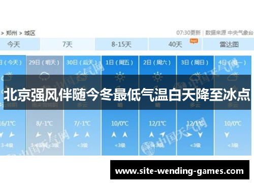 北京强风伴随今冬最低气温白天降至冰点