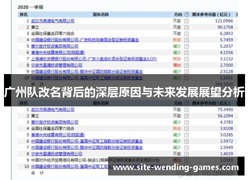 广州队改名背后的深层原因与未来发展展望分析